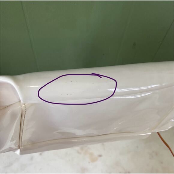 Dooney & Bourke Pocketbook White Patent Leather Large Nina Handbag - Picture 5 of 16